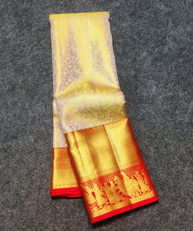 Kanchi Pattu Golden zari Bridal saree - KMP3037
