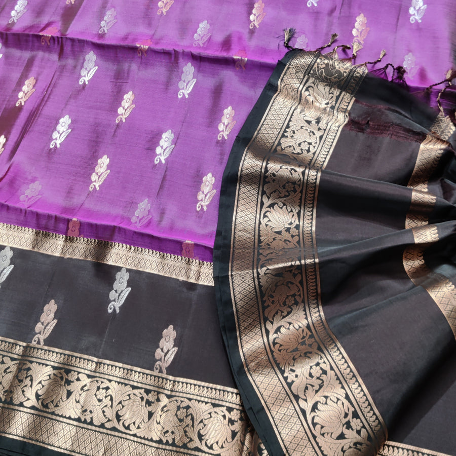 Lightweight pattu Scurt Border Saree - LWP3032