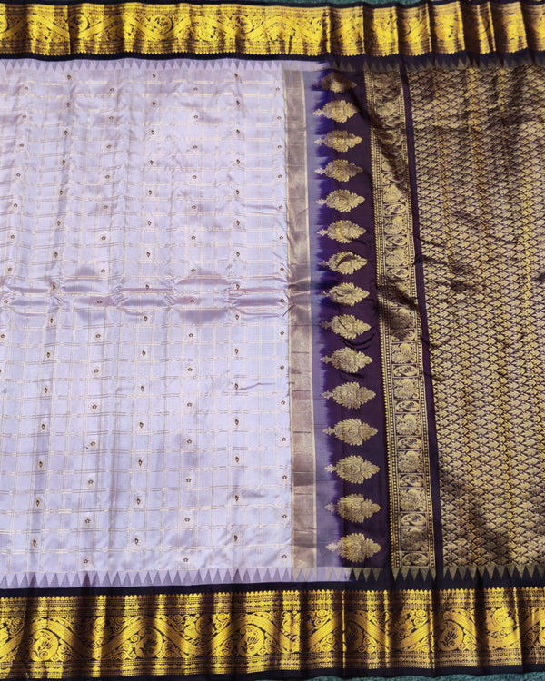 Gadwal check design pure silk- GPS41 alternate view
