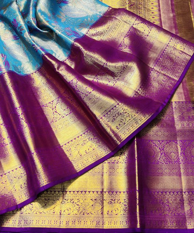 Kanchi Meenakari Brocade Pure handloom Silk Saree - KMP1793