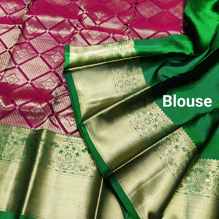 Kanchi pure Bridal wear saree @40% Off - KMP2010