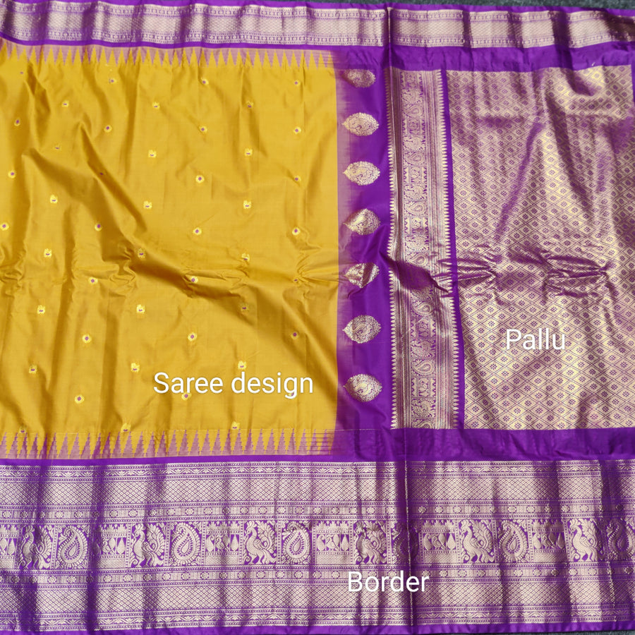 Gadwal Semi Silk Saree - GSM08