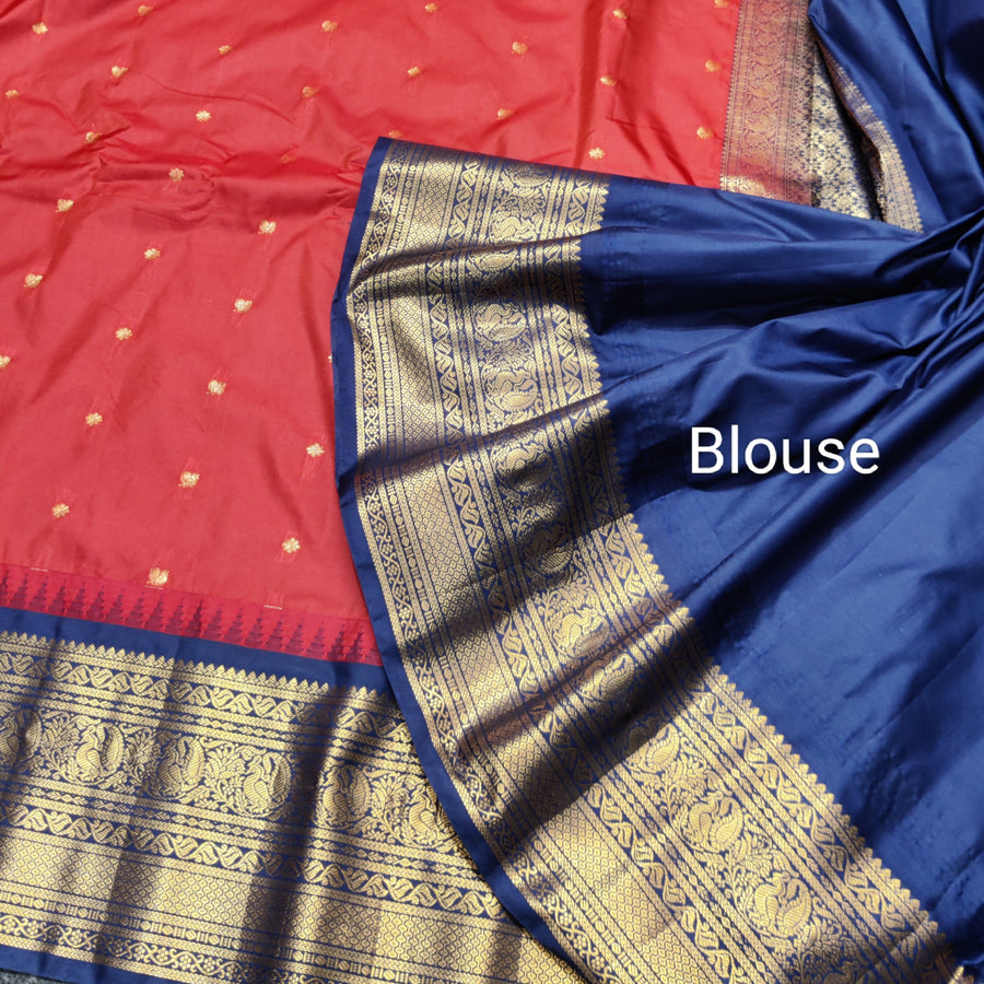Gadwal Semi Silk Saree - GSM22