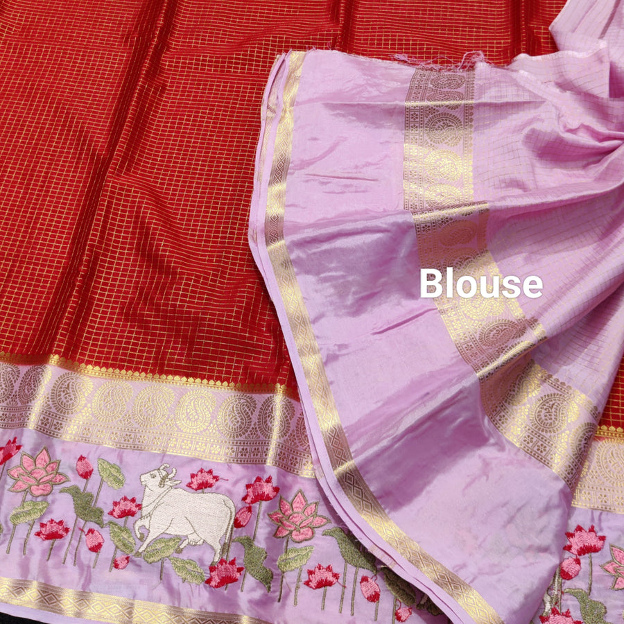 Semi crepe silk saree - SC10