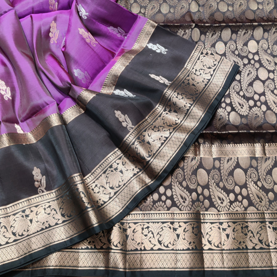 Lightweight pattu Scurt Border Saree - LWP3032