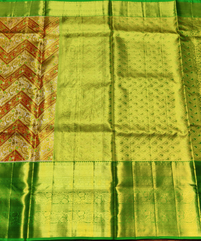 Kanchi Meenakari Brocade Pure handloom Silk Saree - KMP1786