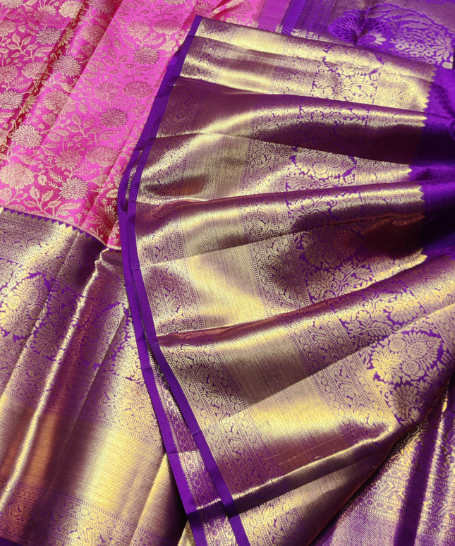 Kanchi Meenakari Brocade Pure handloom Silk Saree - KMP1646