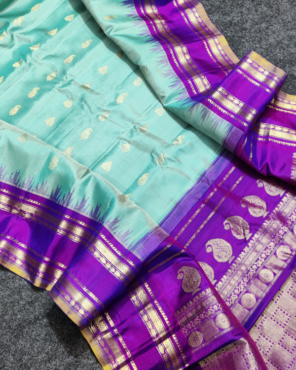 Gadwal Kuttu handloom Pure silk saree - GPS235