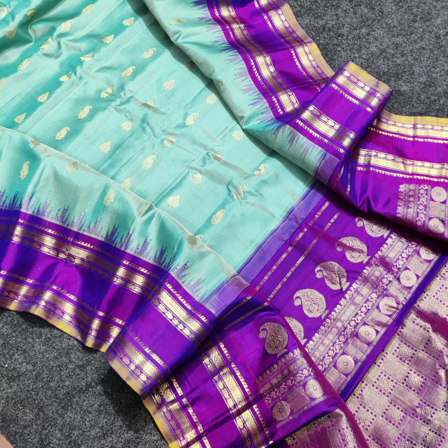 Gadwal Kuttu handloom Pure silk saree - GPS235