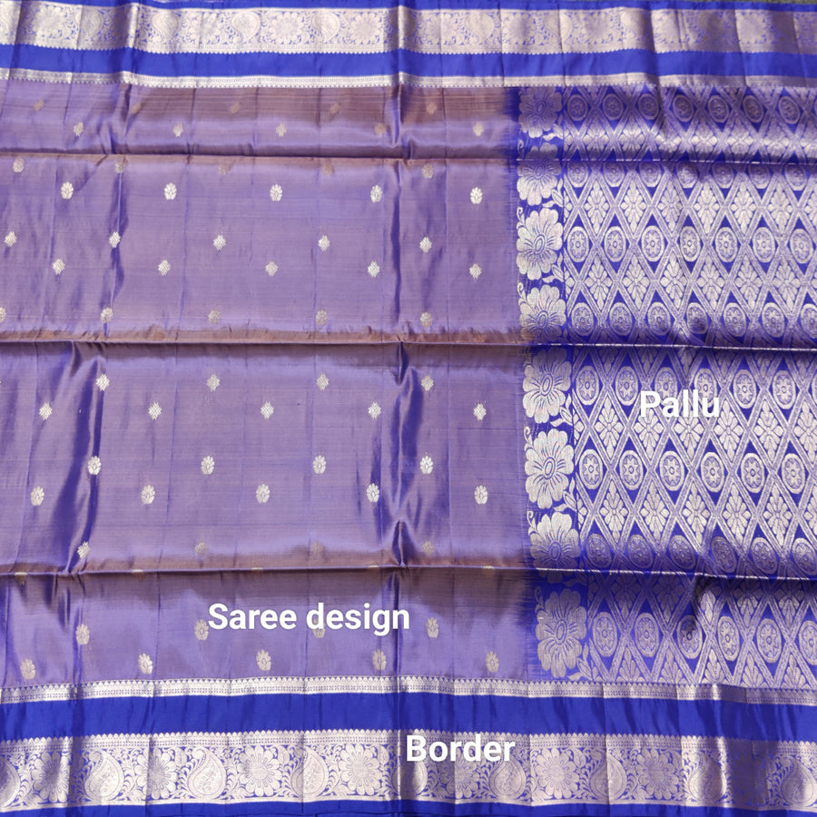 Vintage Lightweight Gap border pattu - LWP423