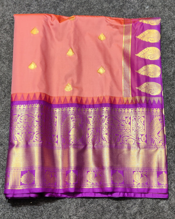 Gadwal Semi Silk Saree - GSM19