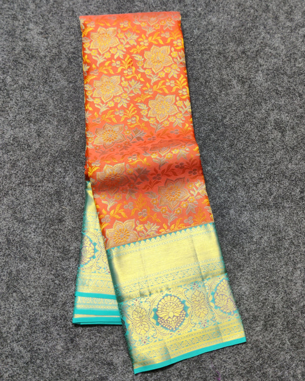 Kanchi Meenakari Brocade Pure handloom Silk Saree - KMP3211
