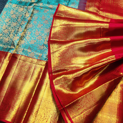 Kanchi Meenakari Brocade Pure handloom Silk Saree - KMP1993