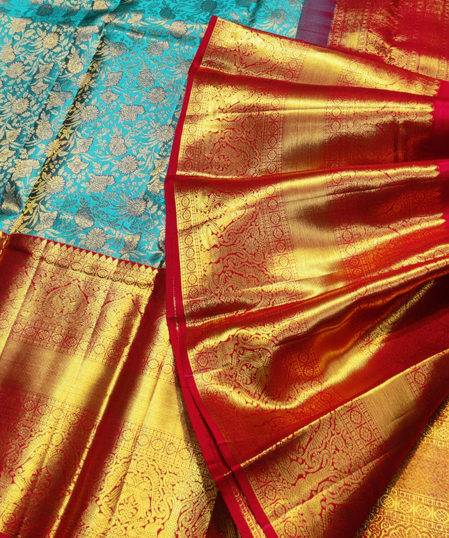 Kanchi Meenakari Brocade Pure handloom Silk Saree - KMP1993