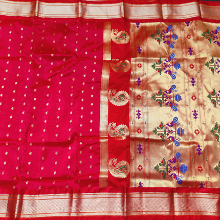 Gadwal Paithani Soft Silk Saree with work blouse-GSM13