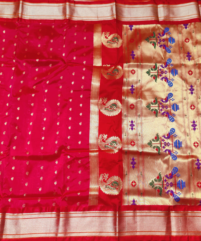 Gadwal Paithani Soft Silk Saree with work blouse-GSM13