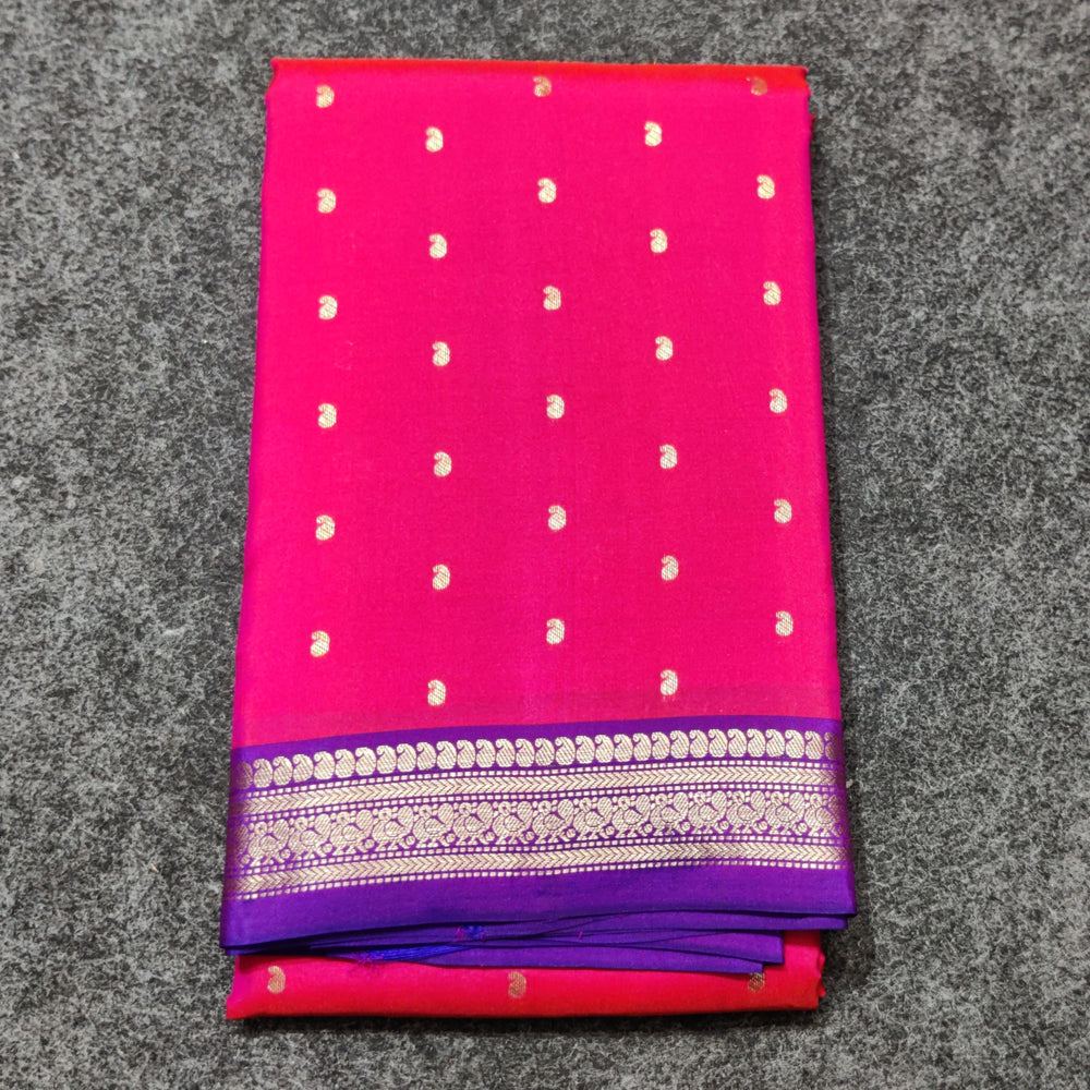 Kanchi Handloom Pure Silk Small Border Saree – KMP265