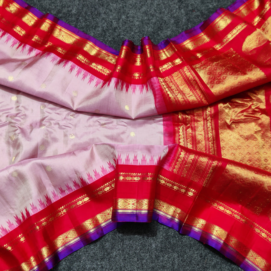 Gadwal Kuttu handloom Pure silk saree - GPS237