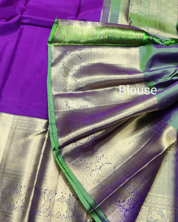 Kanchi pure plain silk Saree - KMP1577 alternate view