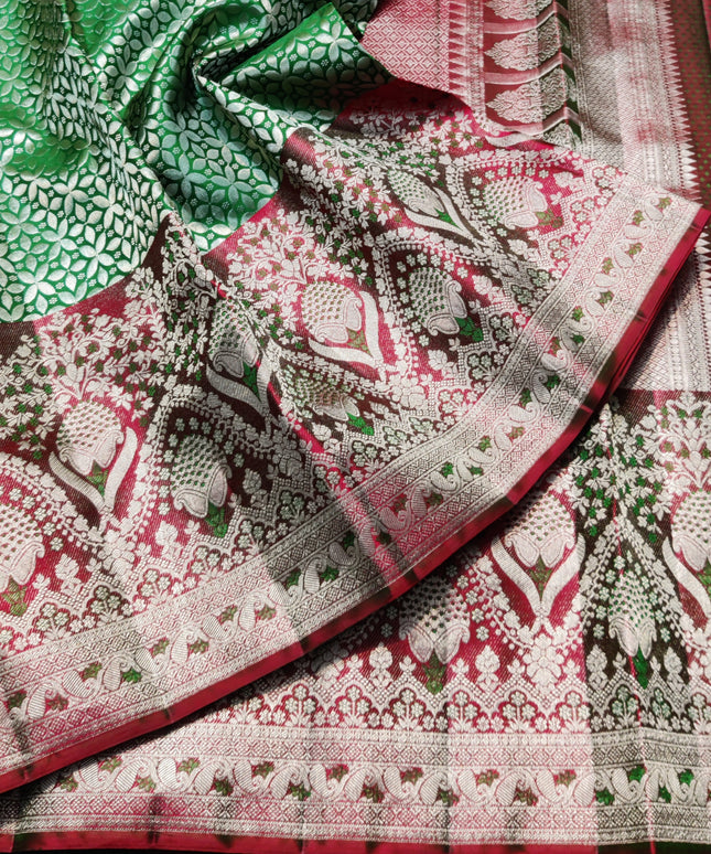 Kanchi Meenakari Brocade Pure handloom Silk Saree - KMP1980