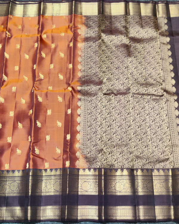 Kanchi Vintage Gap border pattu - KMP220 alternate view