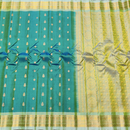 Gadwal handloom small border Pure silk saree - GPS211