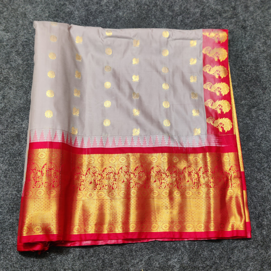 Gadwal Semi Silk Saree - GSM21