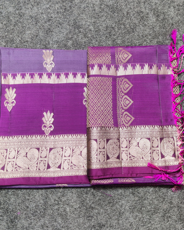 Lightweight pattu Scurt Border Saree - LWP303