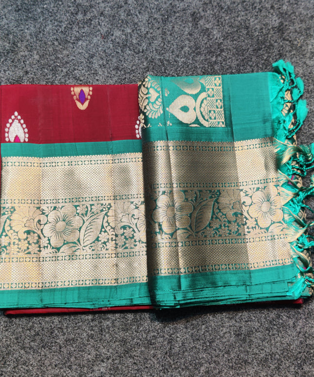Meenakari kanchi lightweight pattu Saree - KMP3056
