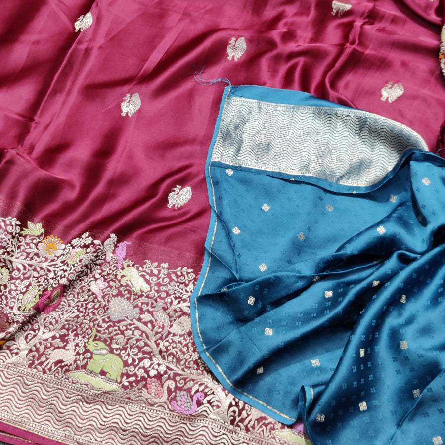 Mashru satin Silk Saree- MS29