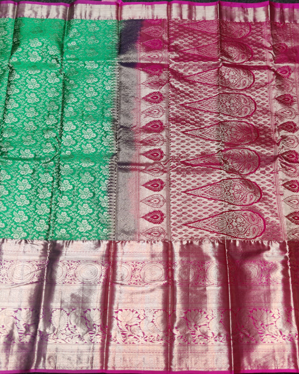 Kanchi pattu half fine bridal wear saree HF21 alternate view