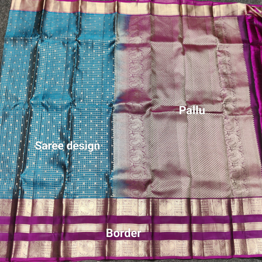 Kanchi Vintage Gap border pattu - KMP102