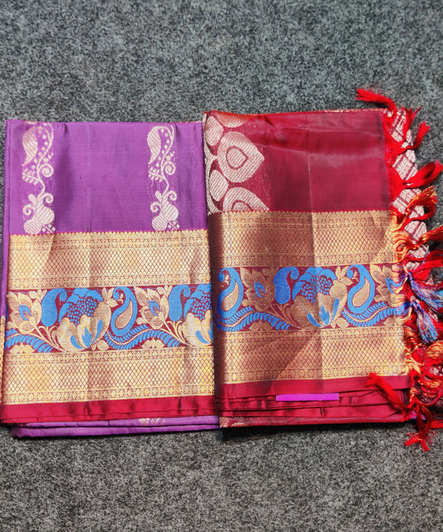 Meenakari kanchi lightweight pattu Saree - KMP2004