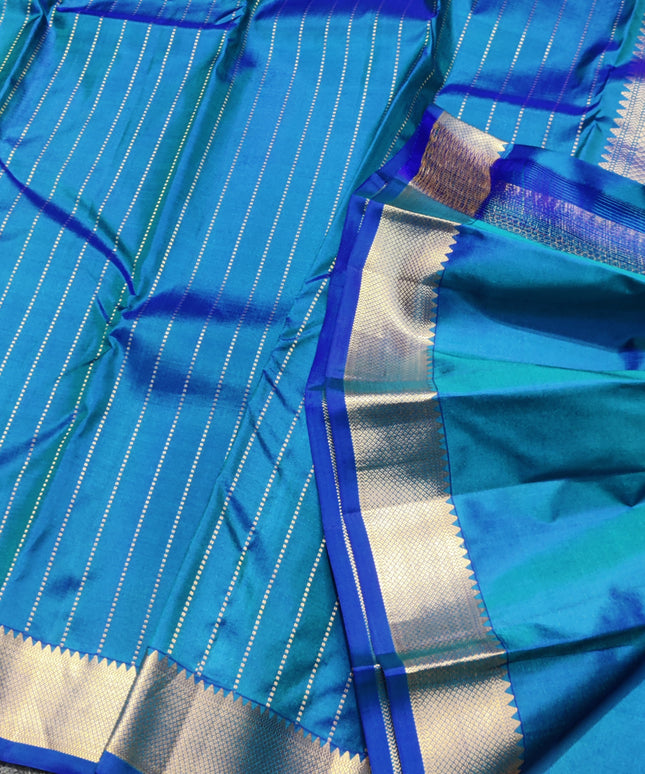 Kanchi pattu small border saree - KMP256