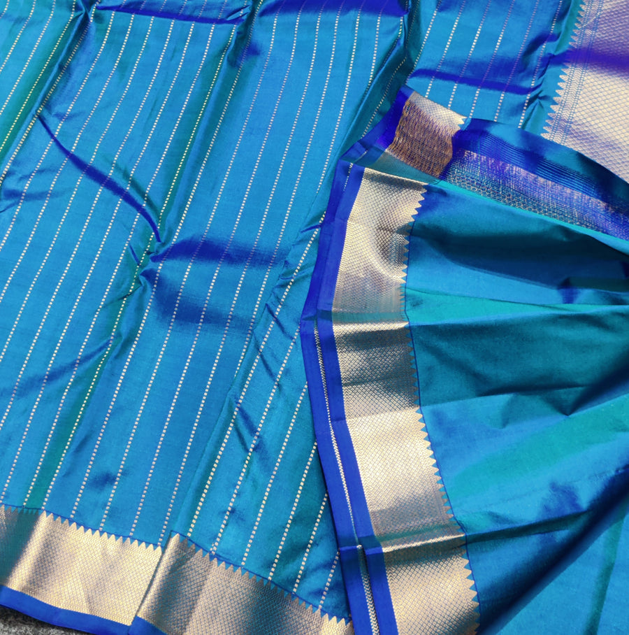Kanchi pattu small border saree - KMP256