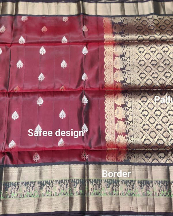 Meenakari kanchi lightweight pattu Saree - KMP145 alternate view