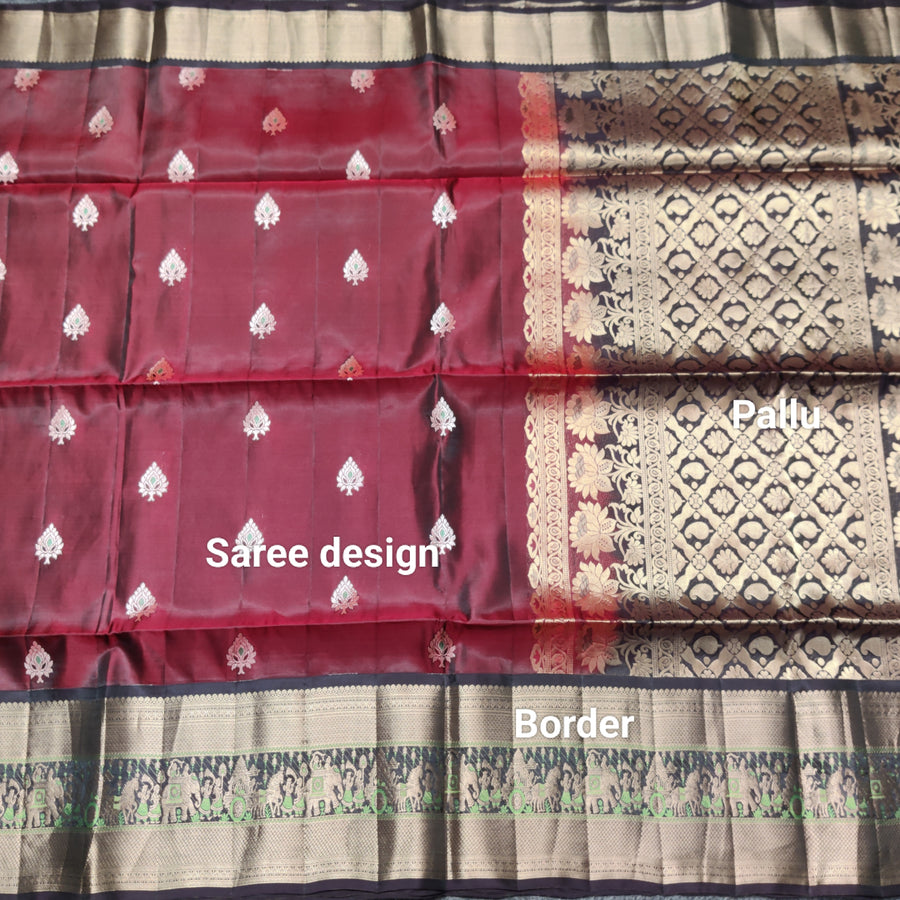 Meenakari kanchi lightweight pattu Saree - KMP145