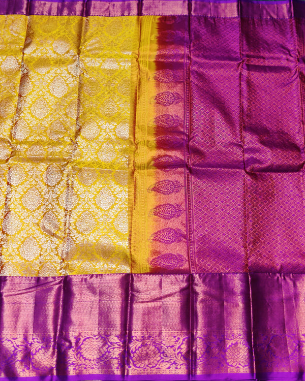 Kanchi pattu half fine bridal wear saree HF25 alternate view
