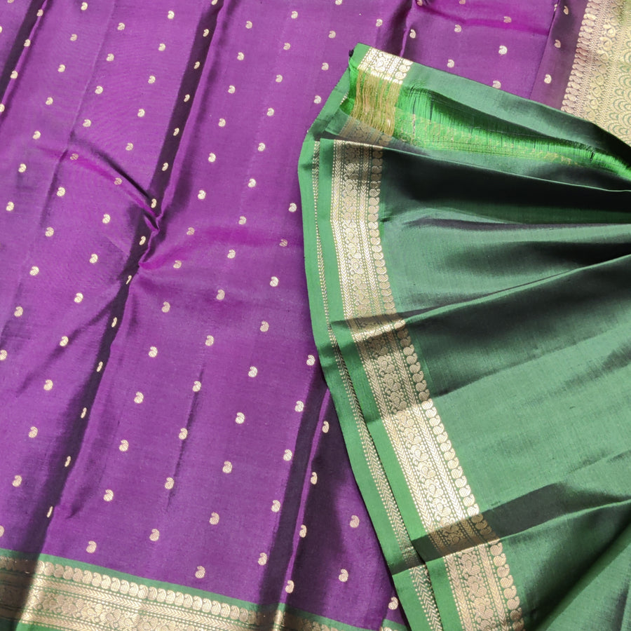 Kanchi pattu small border saree - KMP251
