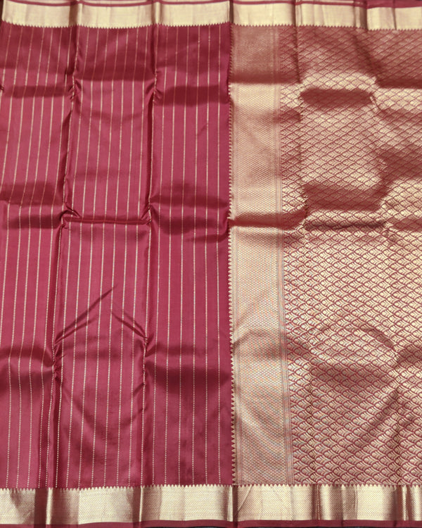 Kanchi pattu small border saree - KMP263 alternate view