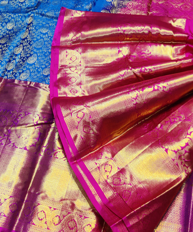 Kanchi pattu half fine bridal wear saree HF23