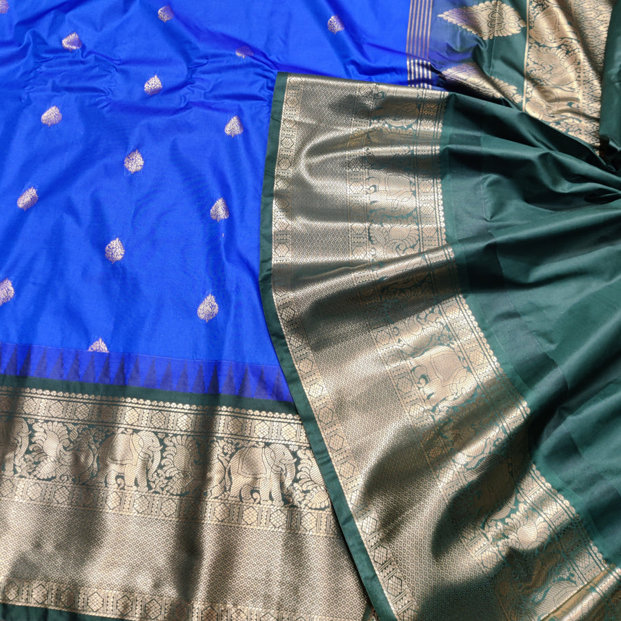 Gadwal Semi Silk Saree - GSM14