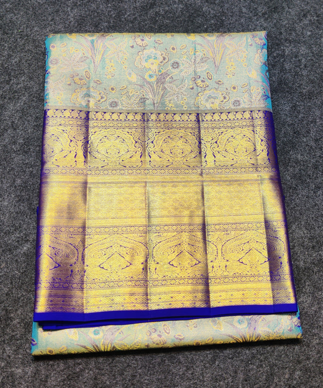 Kanchi Meenakari Brocade Pure handloom Silk Saree - KMP1791