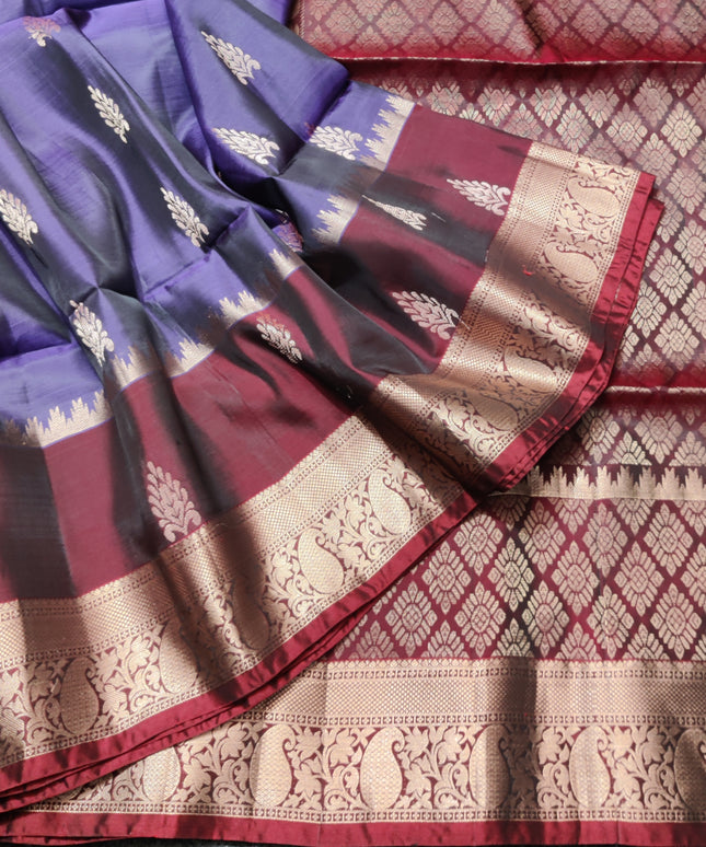 Lightweight pattu Scurt Border Saree - LWP96