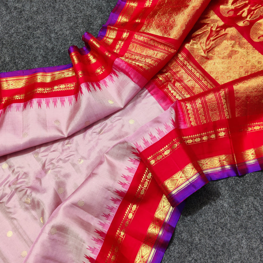 Gadwal Kuttu handloom Pure silk saree - GPS237