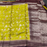 Chinon crepe silk saree -C21