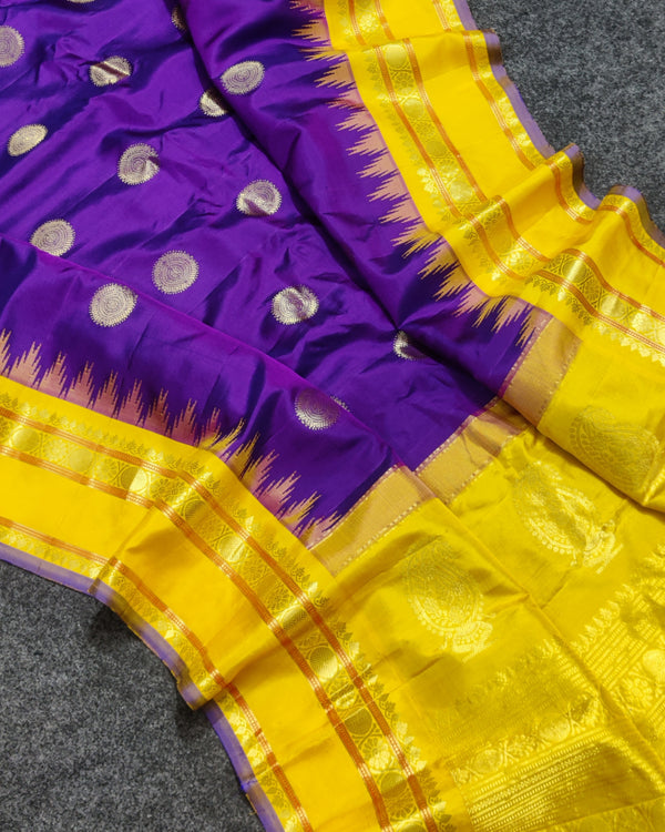 Gadwal Kuttu handloom Pure silk saree - GPS234