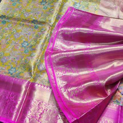 Kanchi Meenakari Brocade Pure handloom Silk Saree - KMP1785
