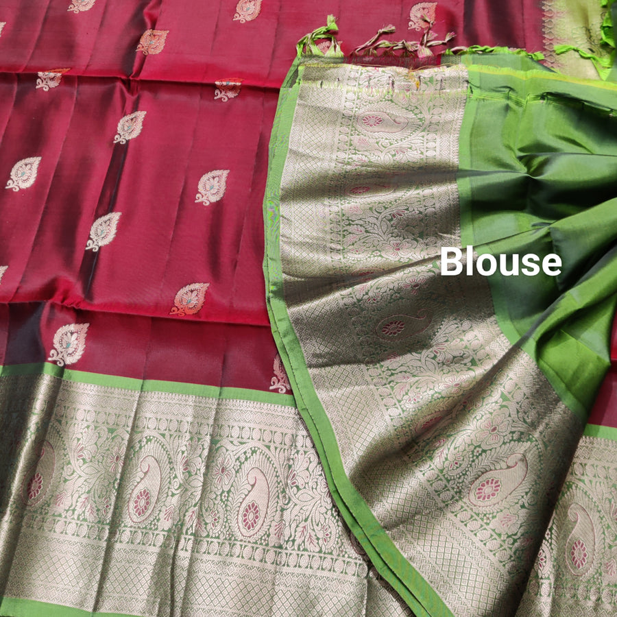 Meenakari kanchi lightweight pattu Saree - KMP141