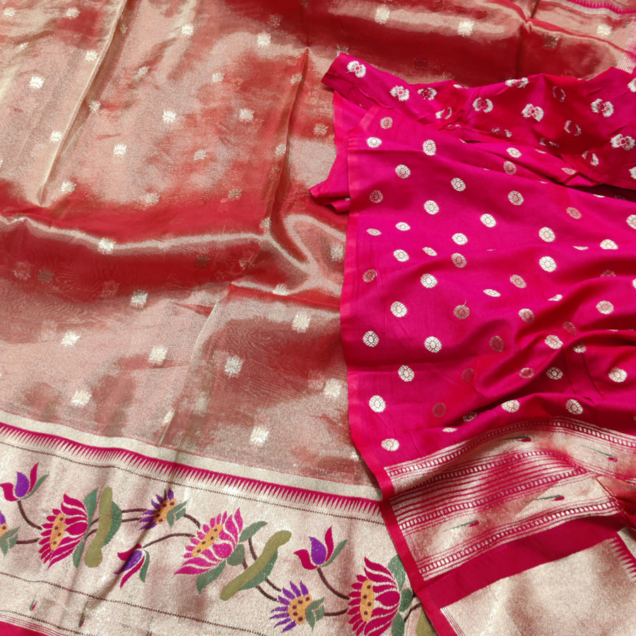 Banaras Tissue Paithani silk saree - BRS11